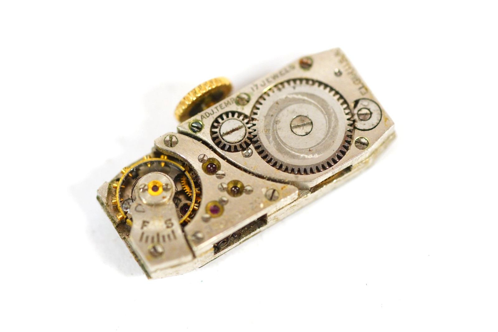ELGIN Watch Cal. 512 Movement 17 Jewels ELGIN Wristwatch Parts/Repair