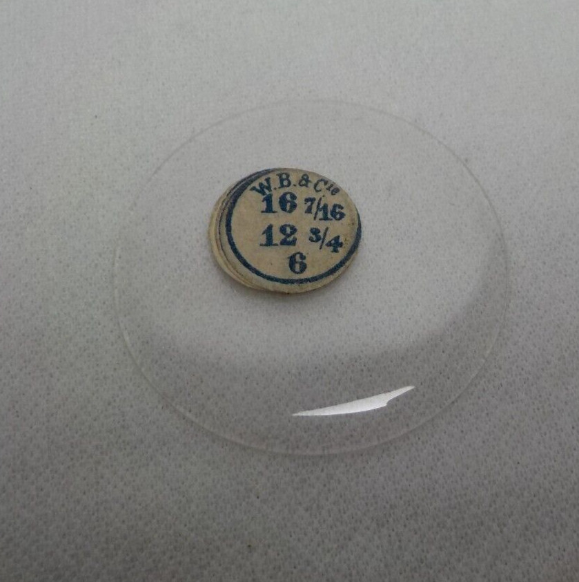 GLASS POCKET WATCH CRYSTAL HUNTER CASE SIZE 16 7/16 H 6 REPLACEMENT PART #156