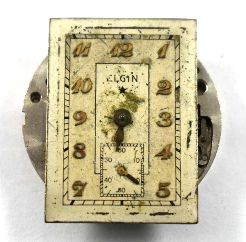 Vintage Elgin Manual Wind 15J 8/0s Wrist Watch Movement lot.fg