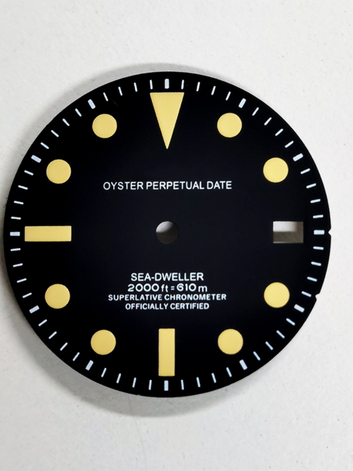 Matte Black 28.5mm Dial S logo SUB 660ft=200m Retro Vintage Green Lume For NH35