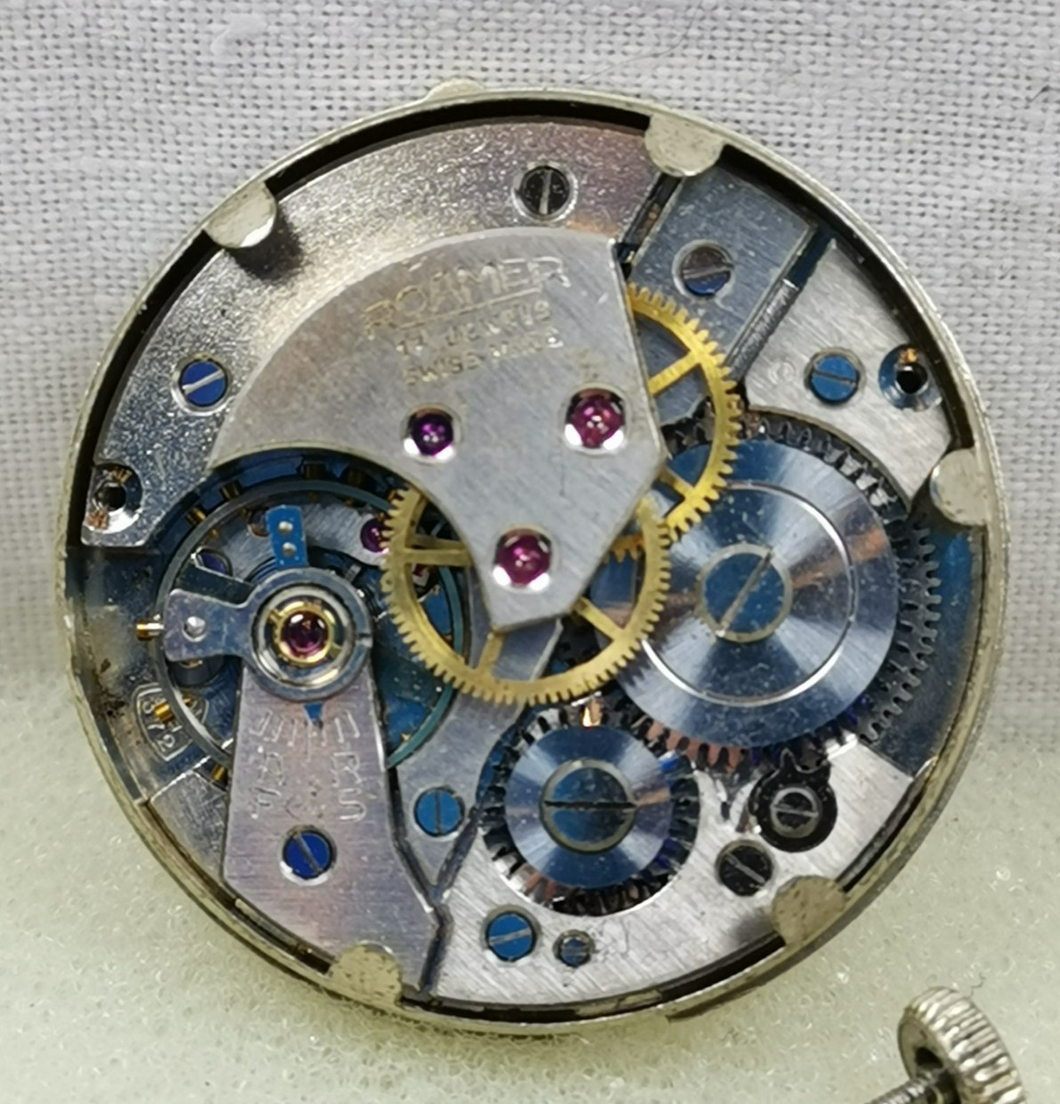 Roamer RW 17J Cal. MST 372 Swiss Wristwatch Movement Parts/ Repair!