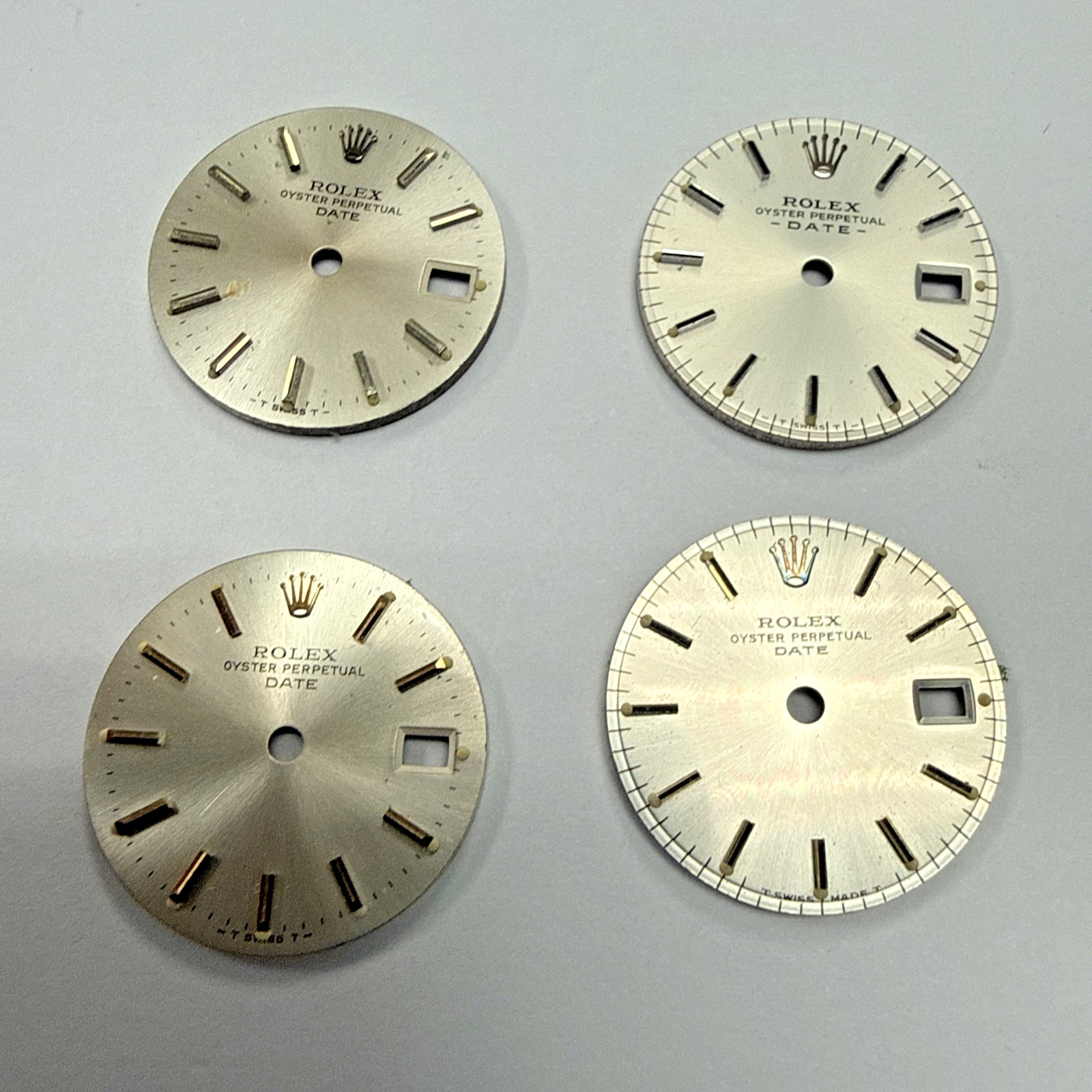 4 Rolex Date Silver Stick Dial’s For 26mm Watches Model 6917 6916 69178 e12192