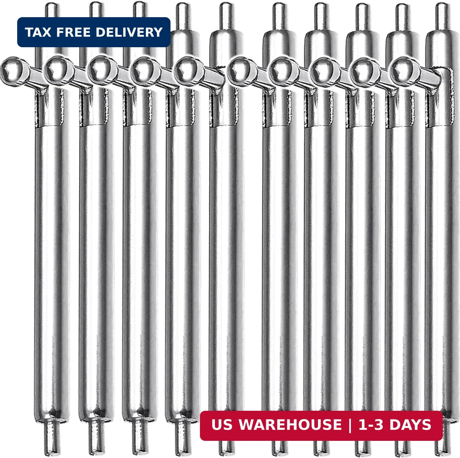 10pcs Quick Release Spring Bars 14mm 16mm 18mm 20mm 22mm 24mm 1.8mm Diameter Sta