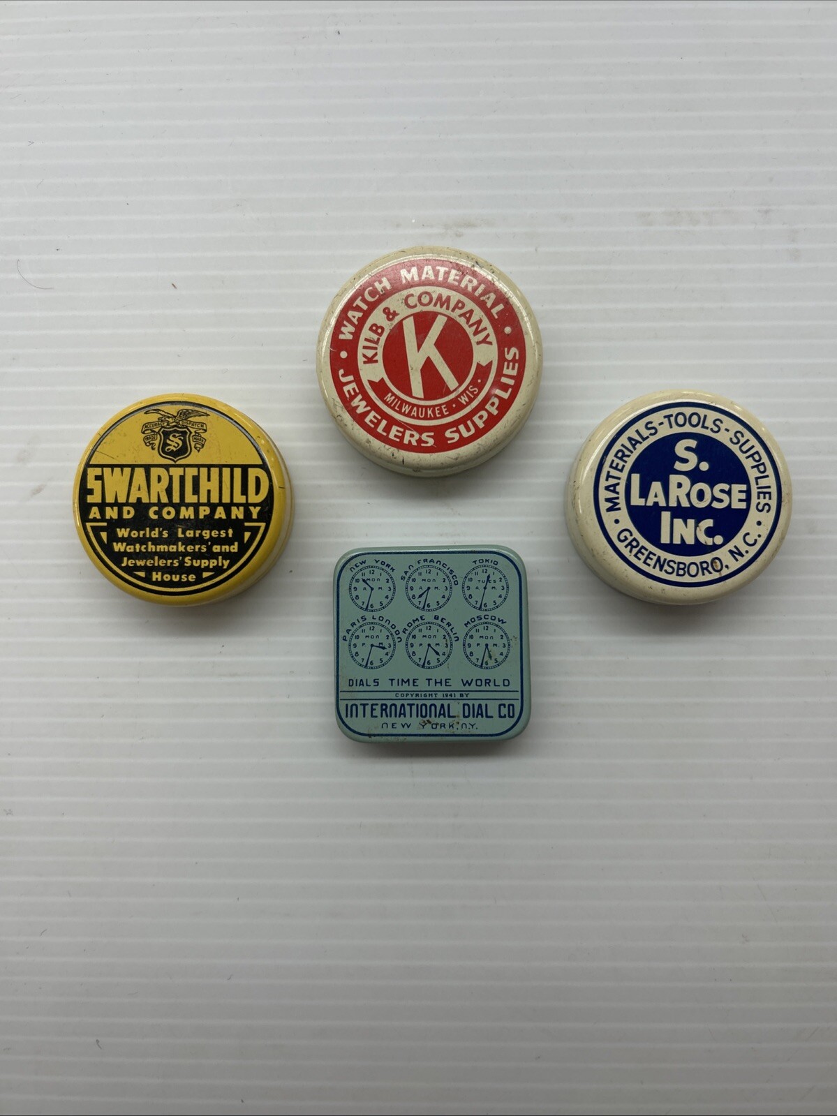 Vintage watch parts tins B