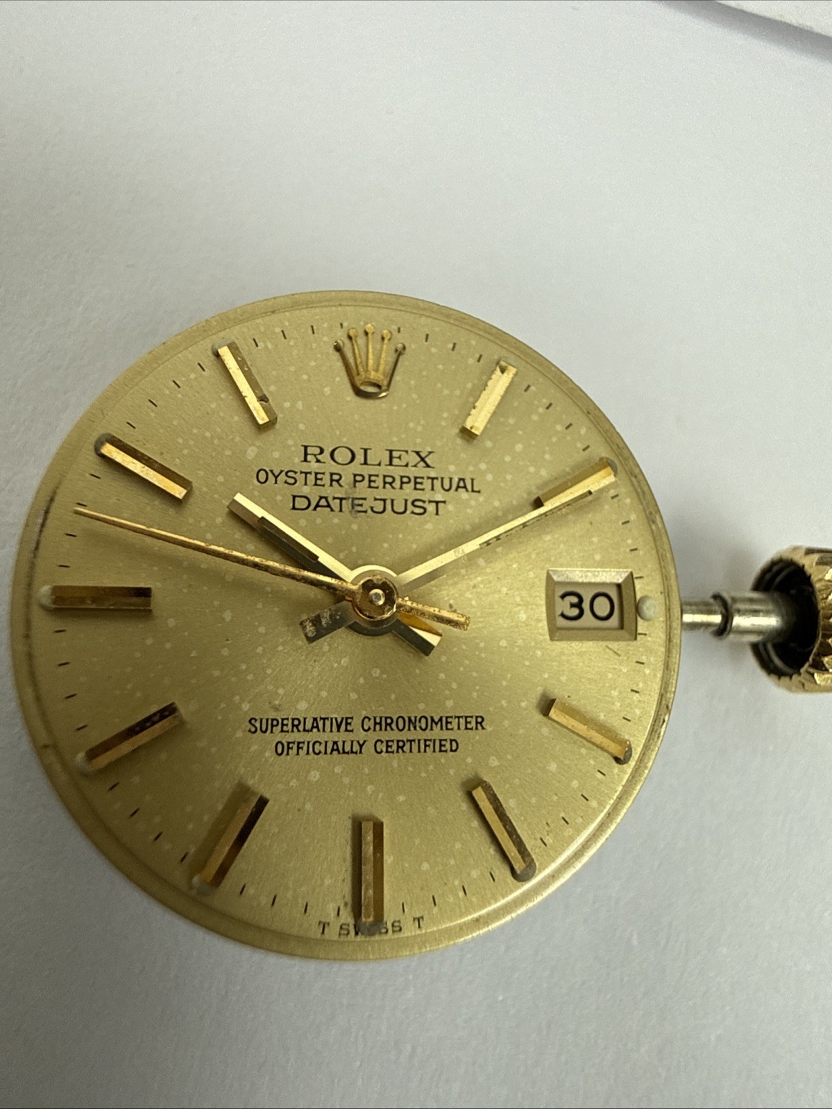 GENUINE Rolex 2030 Complete Movement With Dial, Hands And Crown Perfect Cond