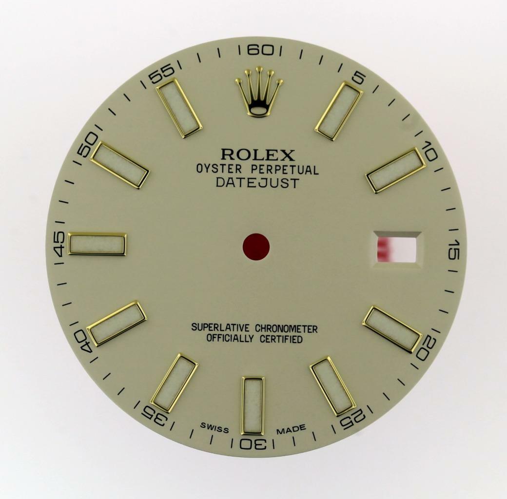 Original Men Rolex Datejust II 116303 116333 Ivory Luminous Stick Dial 2/T #P37