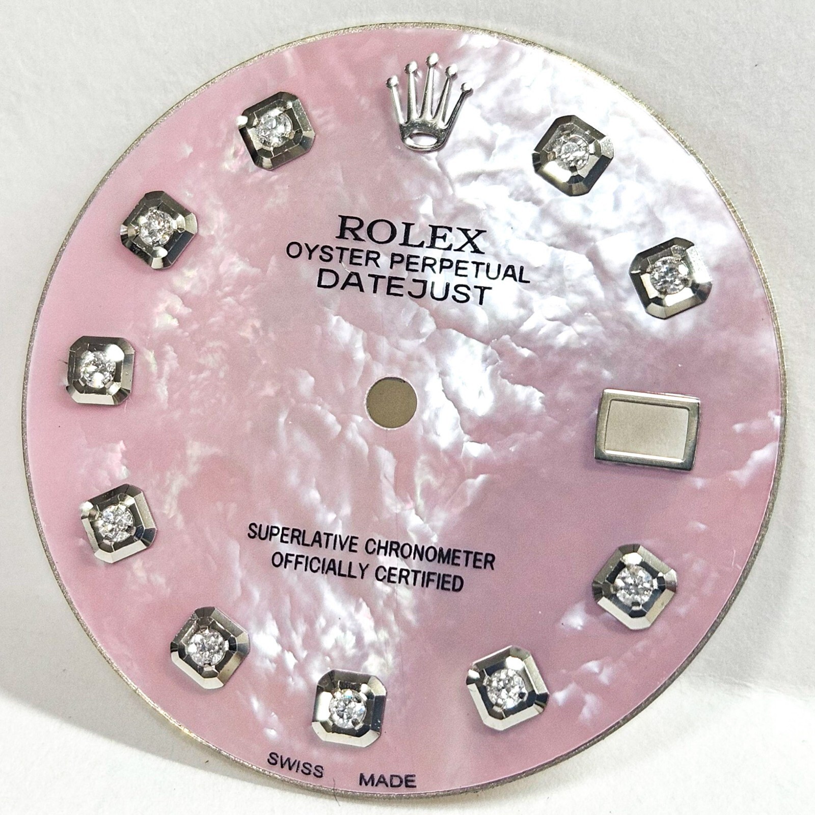 Rolex Datejust 36 Custom Pink MOP Diamond Dial for Ref. 1601 16014