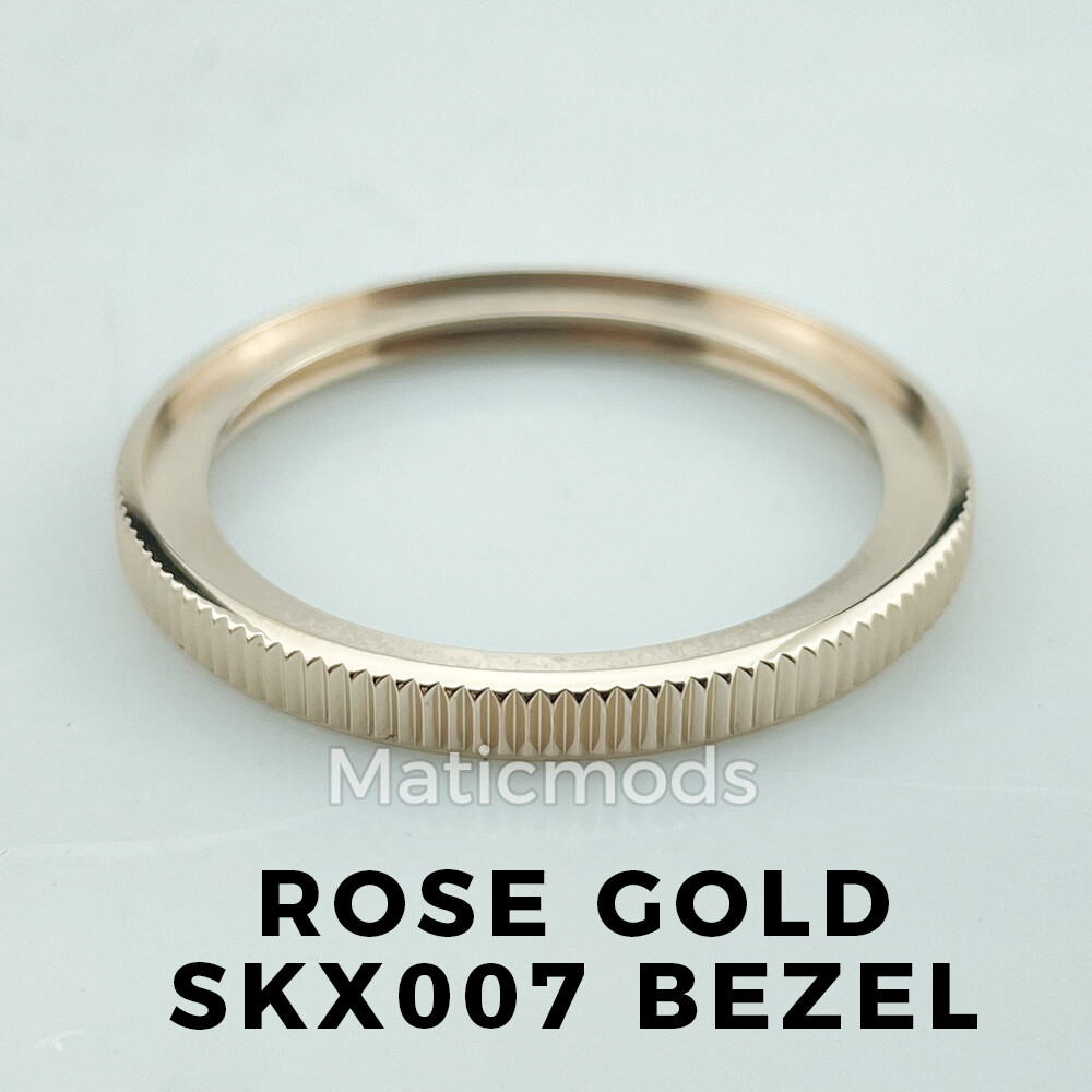 SKX007 SKX009 SKX011 SRPD Coin Edge Bezel Rose Gold 316L Steel 120 Clicks