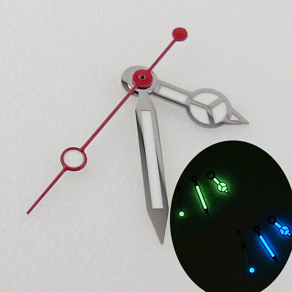 Silver Luminous Watch Hands for NH35 NH36 NH38 ETA2824 PT5000 Miyota8215 DG2813