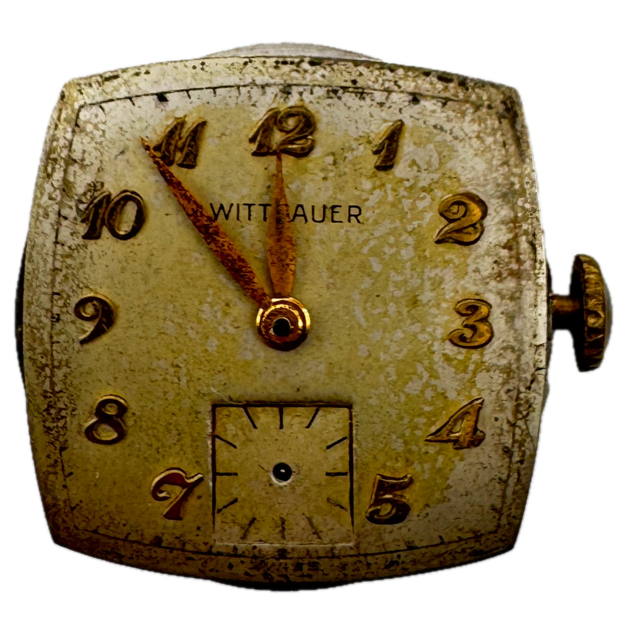 Vintage 23mm Wittnauer Square Dial 17 Jewels Mechanical Wristwatch Movement 10E