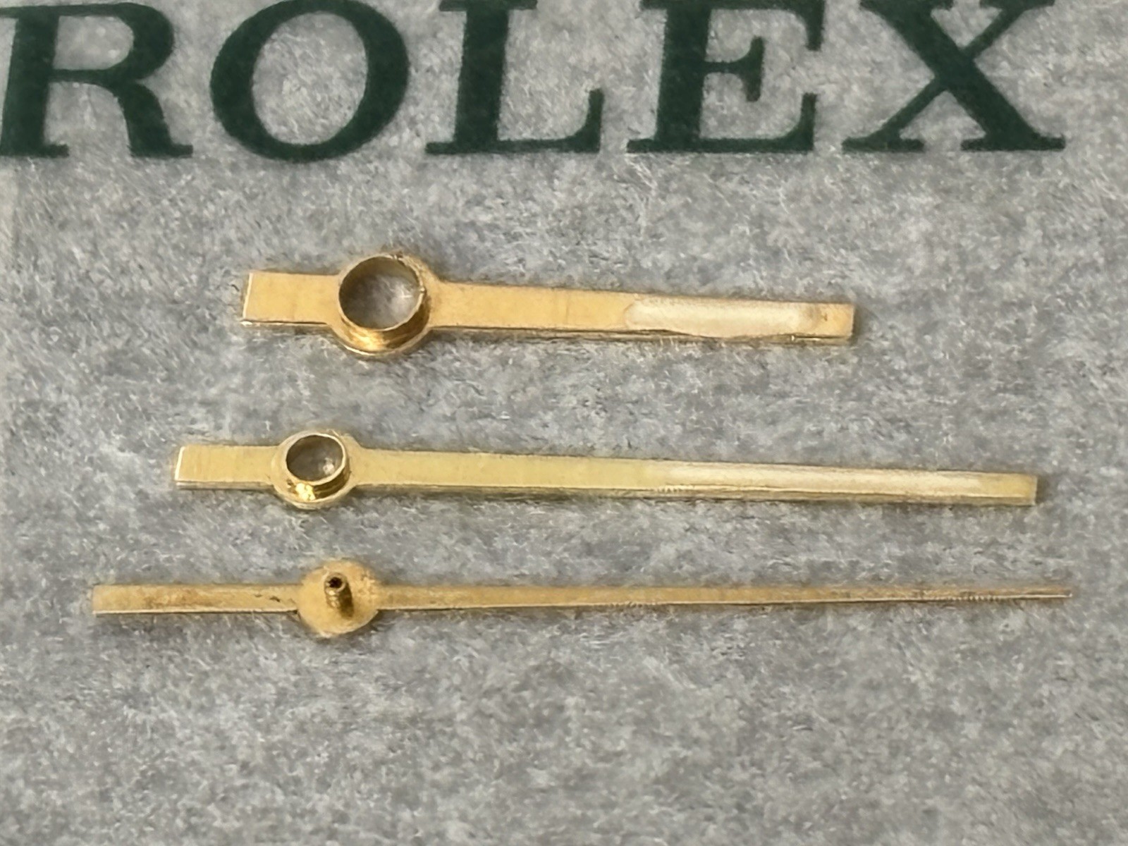 Rolex Genuine Set Of Gold Hands For Cal: 3135,3035 Model 16233 Excellent Conditi
