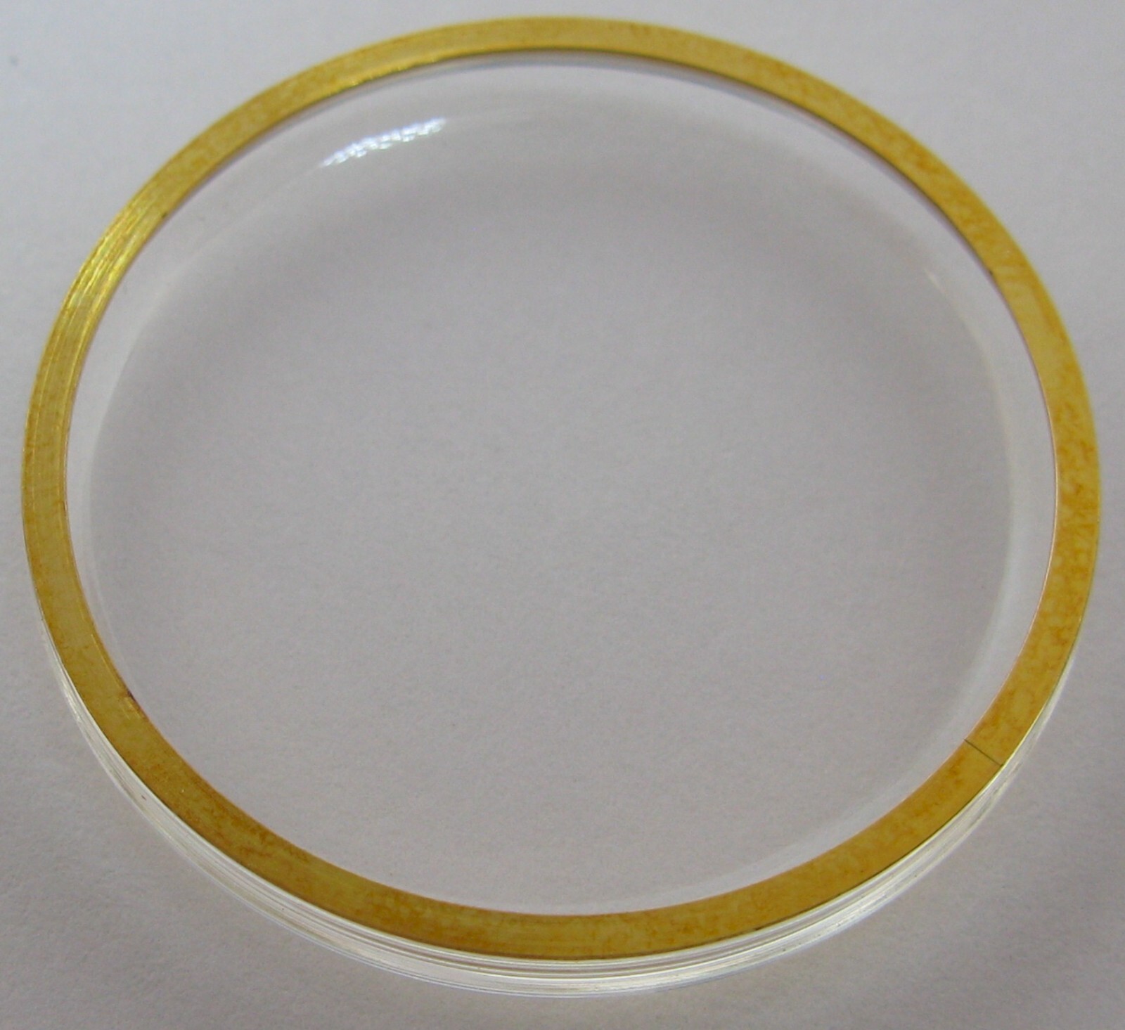 Omega Watch Crystal / Acrylic 5069 28.9 mm yellow / gold tension ring