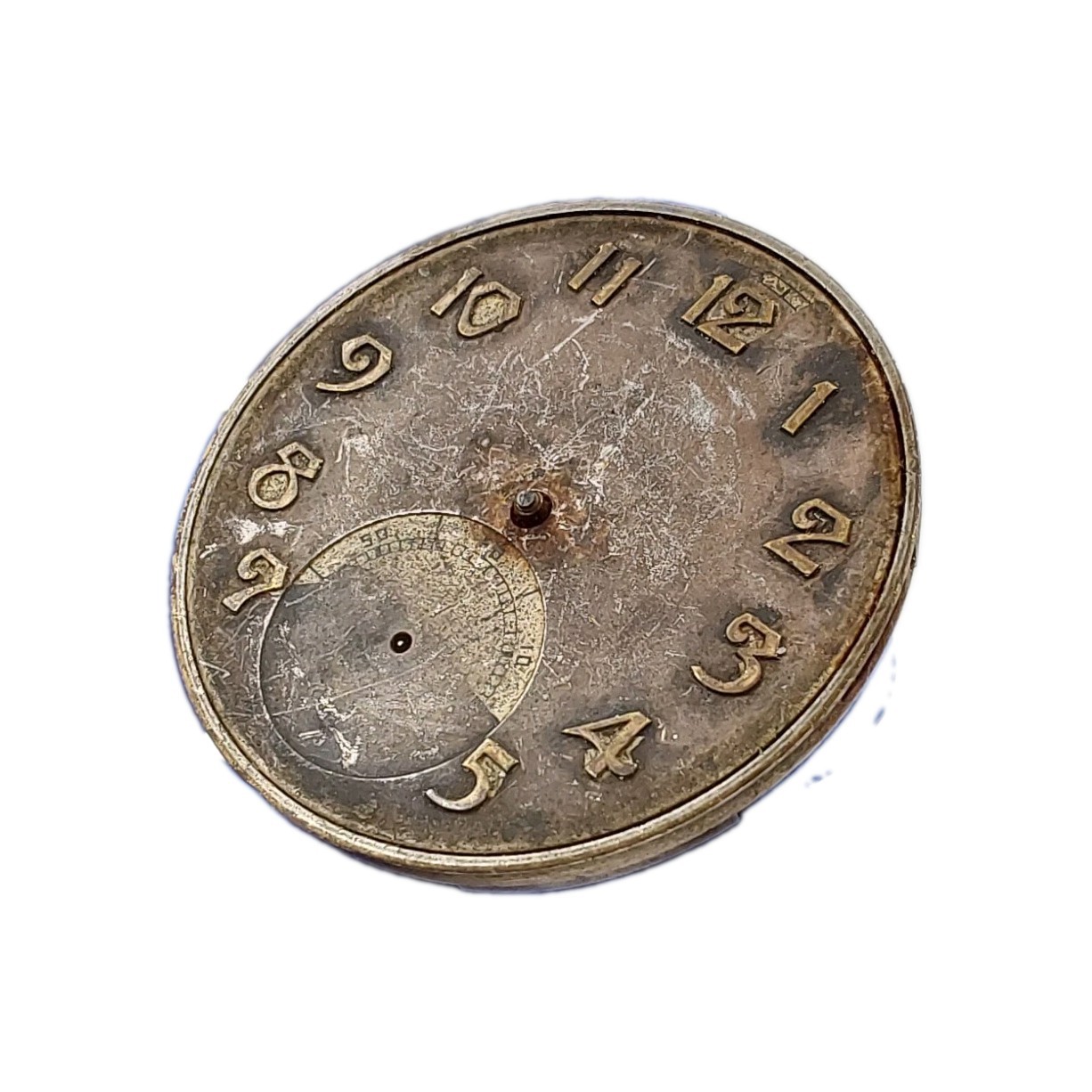 Elgin 345 12s Movement Sunk Metal Dial Pocket Watch Parts 2104