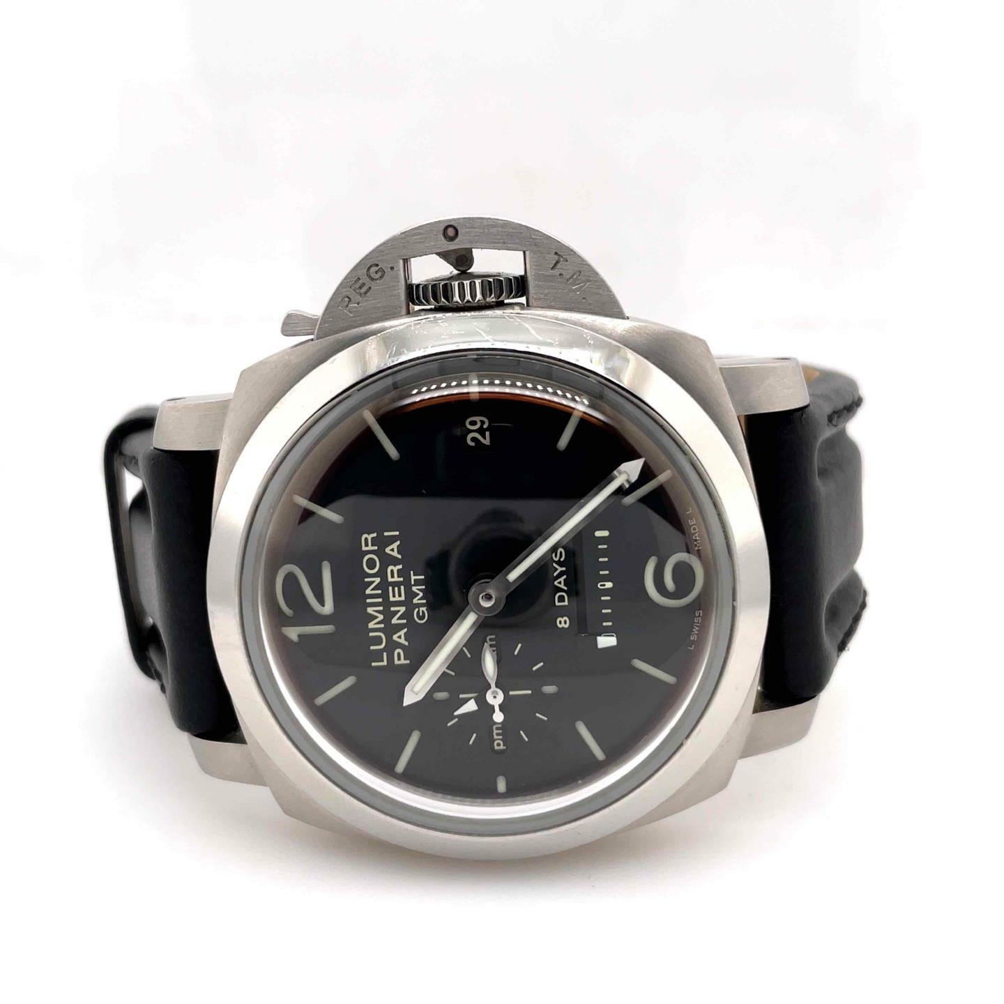 Panerai Luminor 1950 8 Days GMT Hand Wind Black Dial Men’s Watch PAM 00233