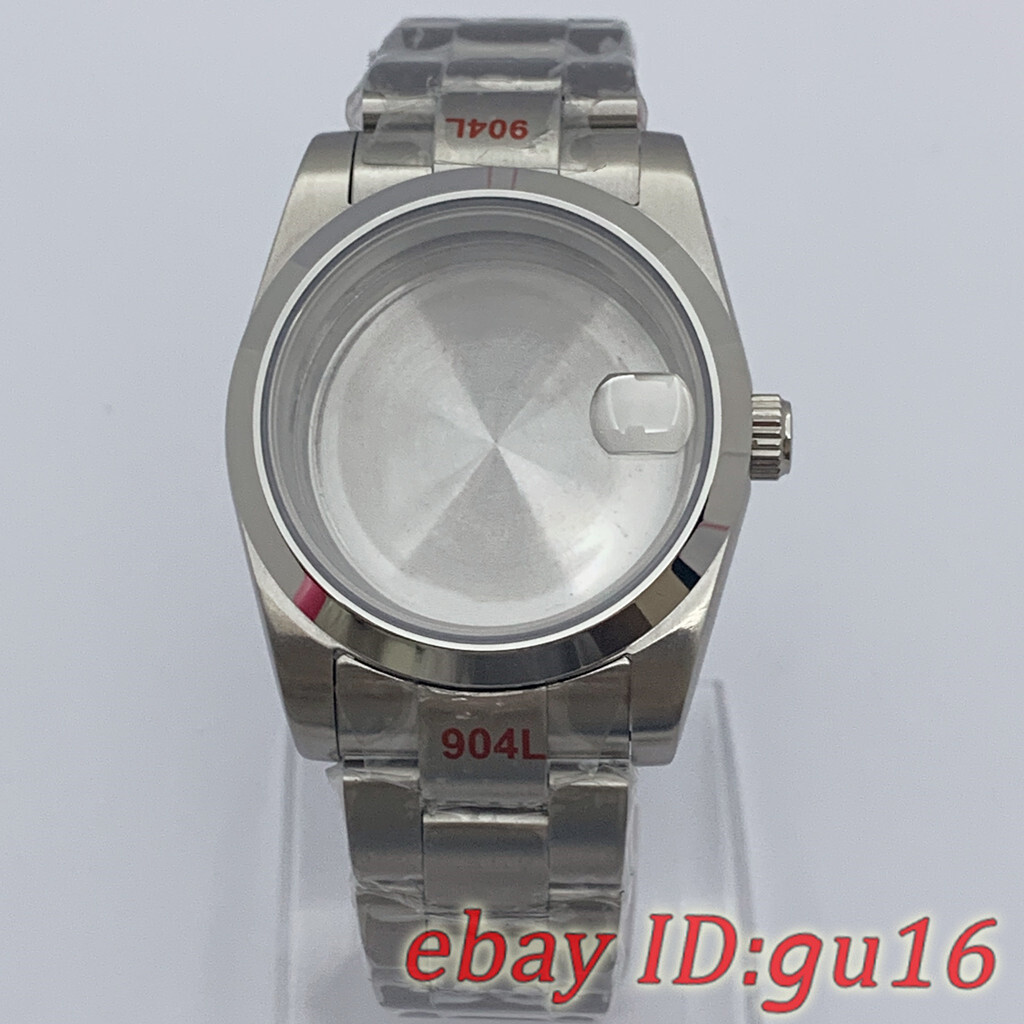 36mm/40mm Brushed silver watch case Fit NH35 NH36 Miyota 8215 821A ETA 2836/2824