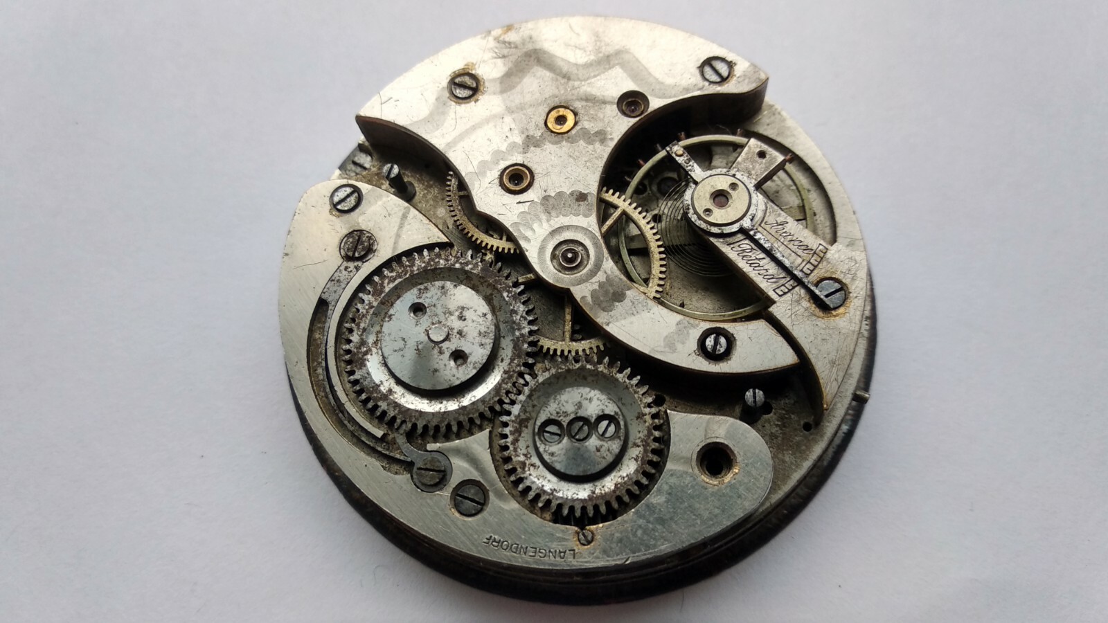 Antique watch LONVILLE Anti-Magnetic Railwayman Swiss Pocket Mechanism 1900’s