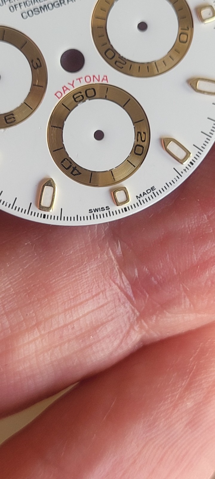 Rolex 100% Genuine Beautiful White Daytona dial for 116523, 116503, 116508, Etc.