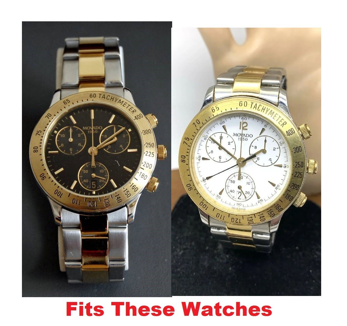 Movado 1850 Chronograph Two Tone Mens Watch Sizing Link 81-A5-863 K