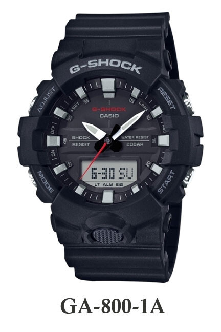 Casio G-Shock Genuine GA-800-1A watch band bezel black case cover Shell GA800