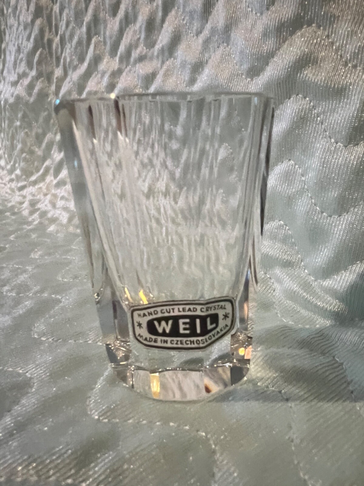 Weil Hand Cut Lead Crystal Toothpick Holder