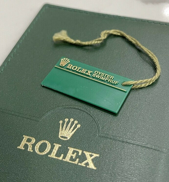 Authentic Rolex Green Swimpruf Oyster Hang Tag Datejust Submariner dweller GMT