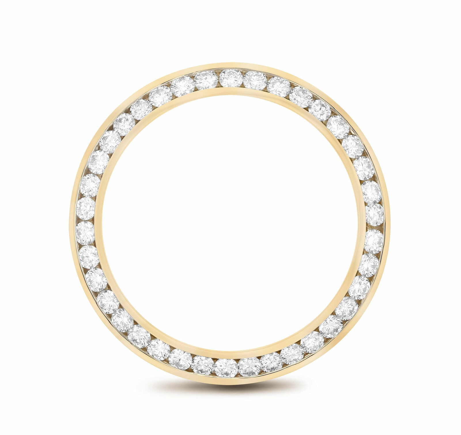 2.20CT CHANNEL SET NATURAL DIAMOND BEZEL 14KY FOR ROLEX 31MM DATEJUST, PRESIDENT