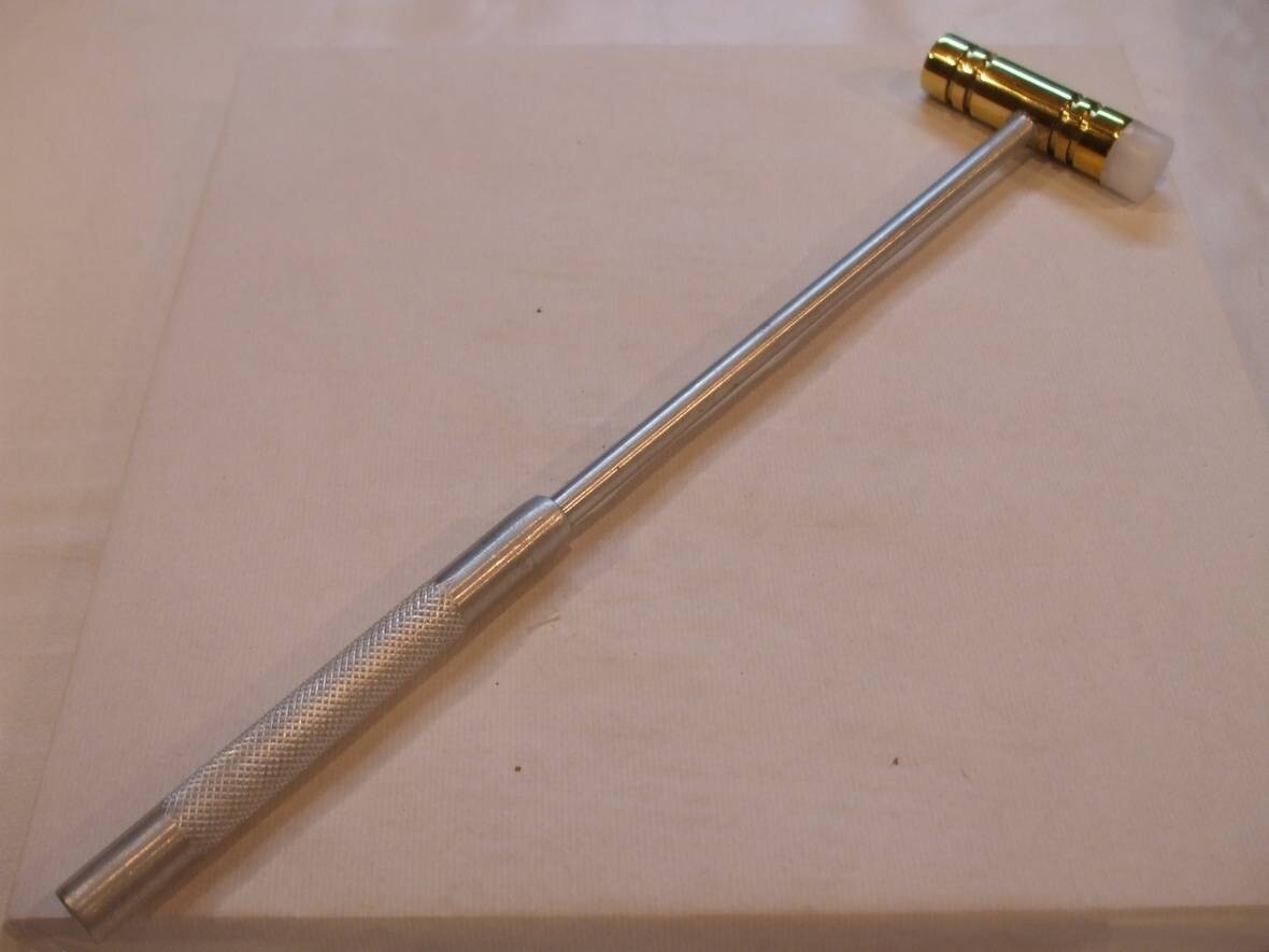 Brass Derlin Hammer 75g Goldsmith Brass and Fibre Mallet Aluminum Handle Tools