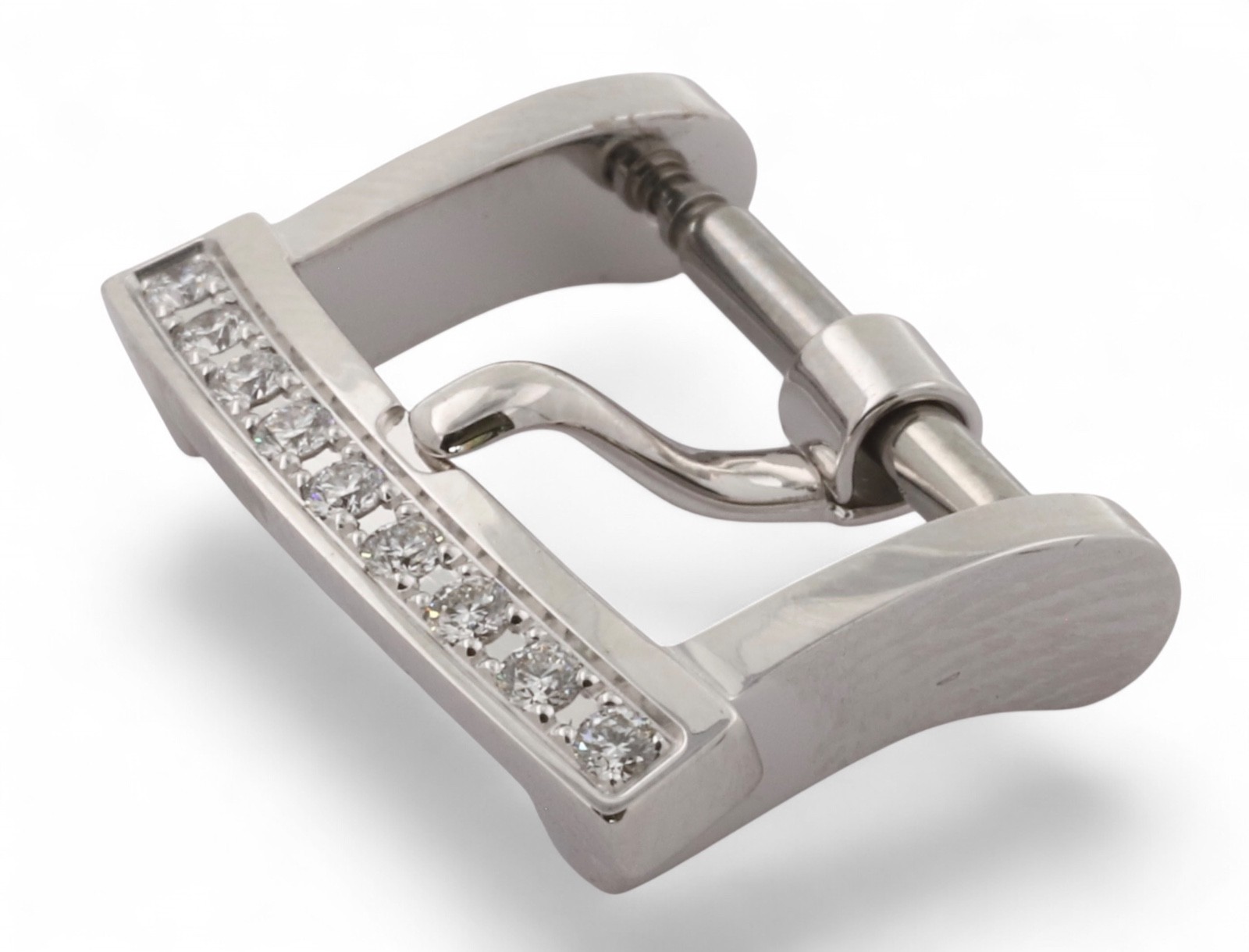 NEW – Genuine CHOPARD 18ct 750 White Gold Diamond Pin Buckle Watch Strap – 14mm