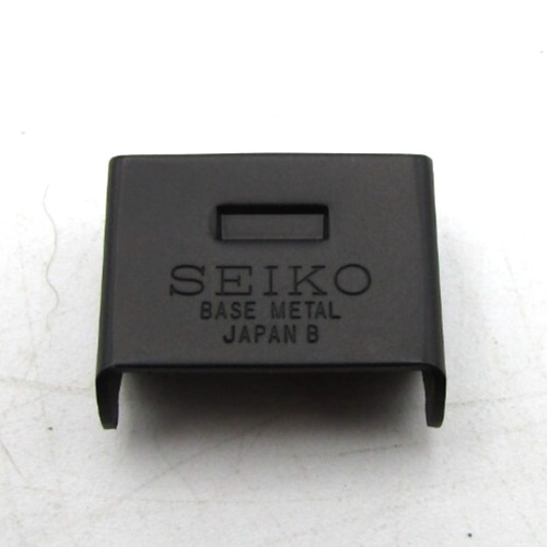 SEIKO BLACK BASE METAL BUTTERFLY CLASP WATCH PARTS OR REPAIR W64