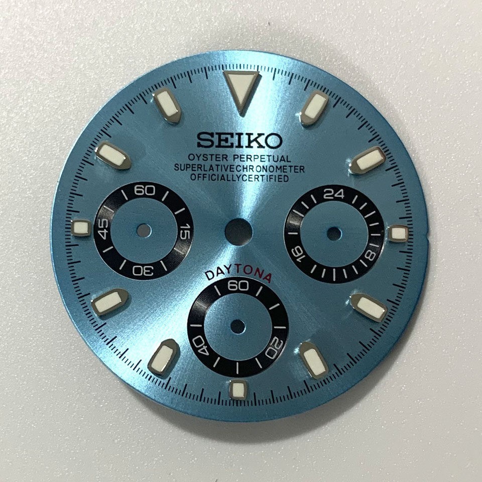 29.5mm Multifunctional Watch Dial Green Luminous for VK63 Movement Accessories
