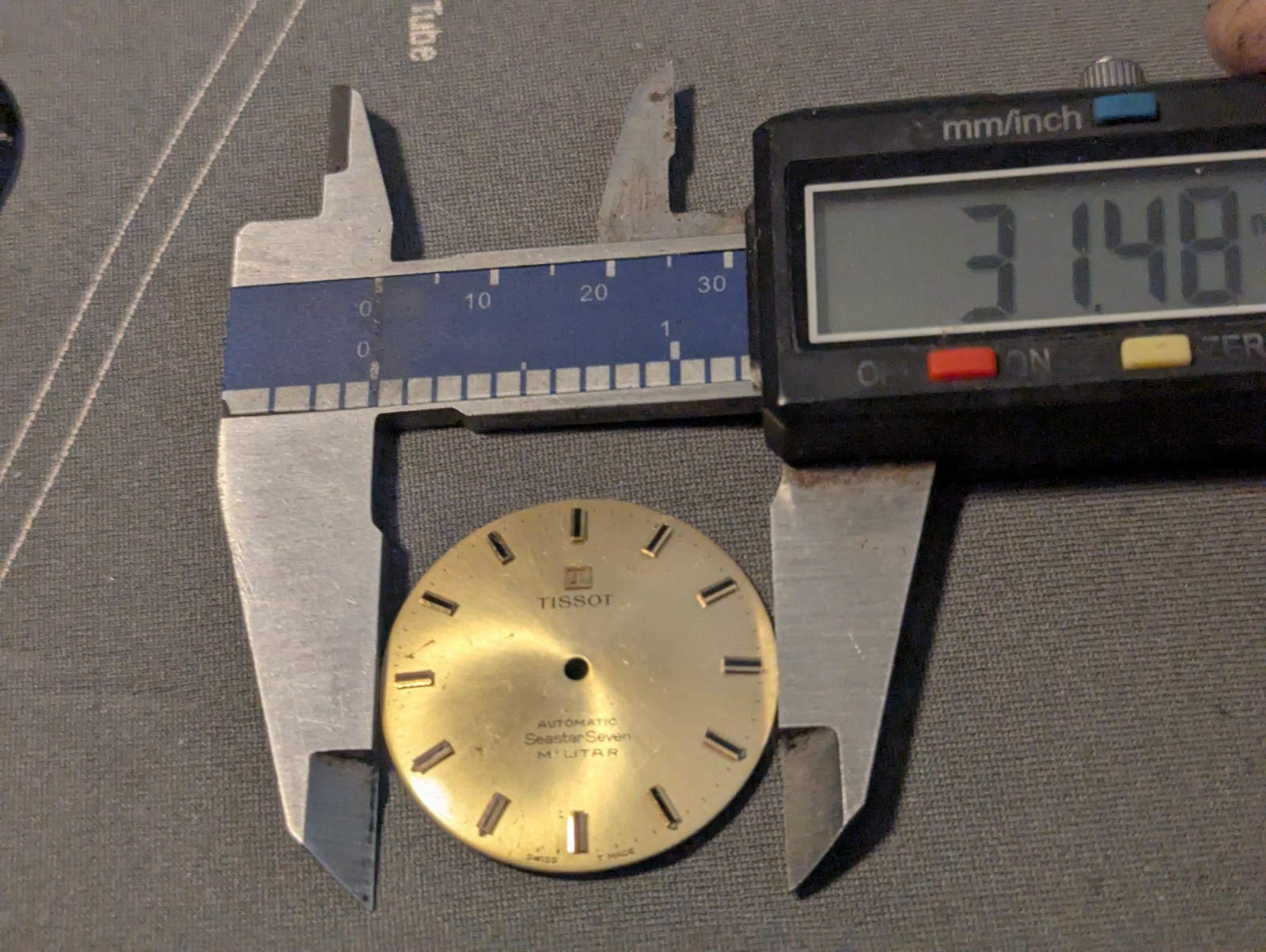 Tissot Visodate Seastar Militar watch parts – Dials. lot of 3 plus extra