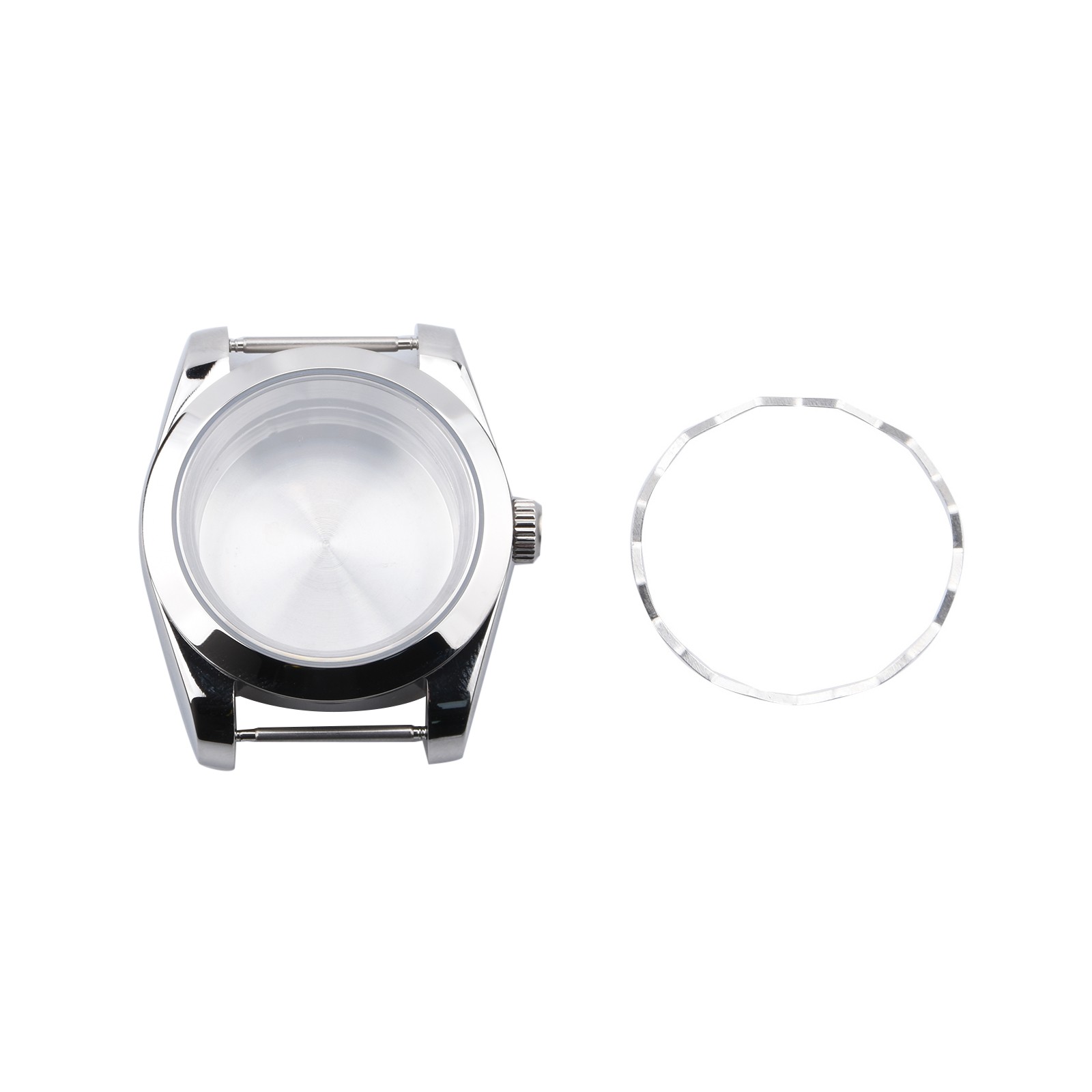 39mm Synthetic Sapphire Glass Stainless Steel Watch Case For Seiko NH35 NH36