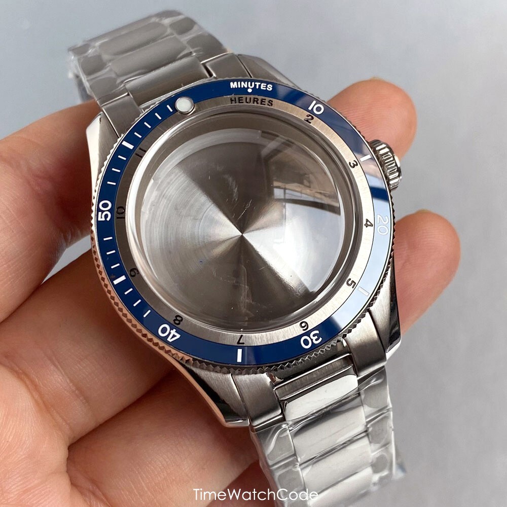40mm NH35 Diving Watch Case Bubble Sapphire Fit NH36 NH38 PT5000 ETA2824 20BAR
