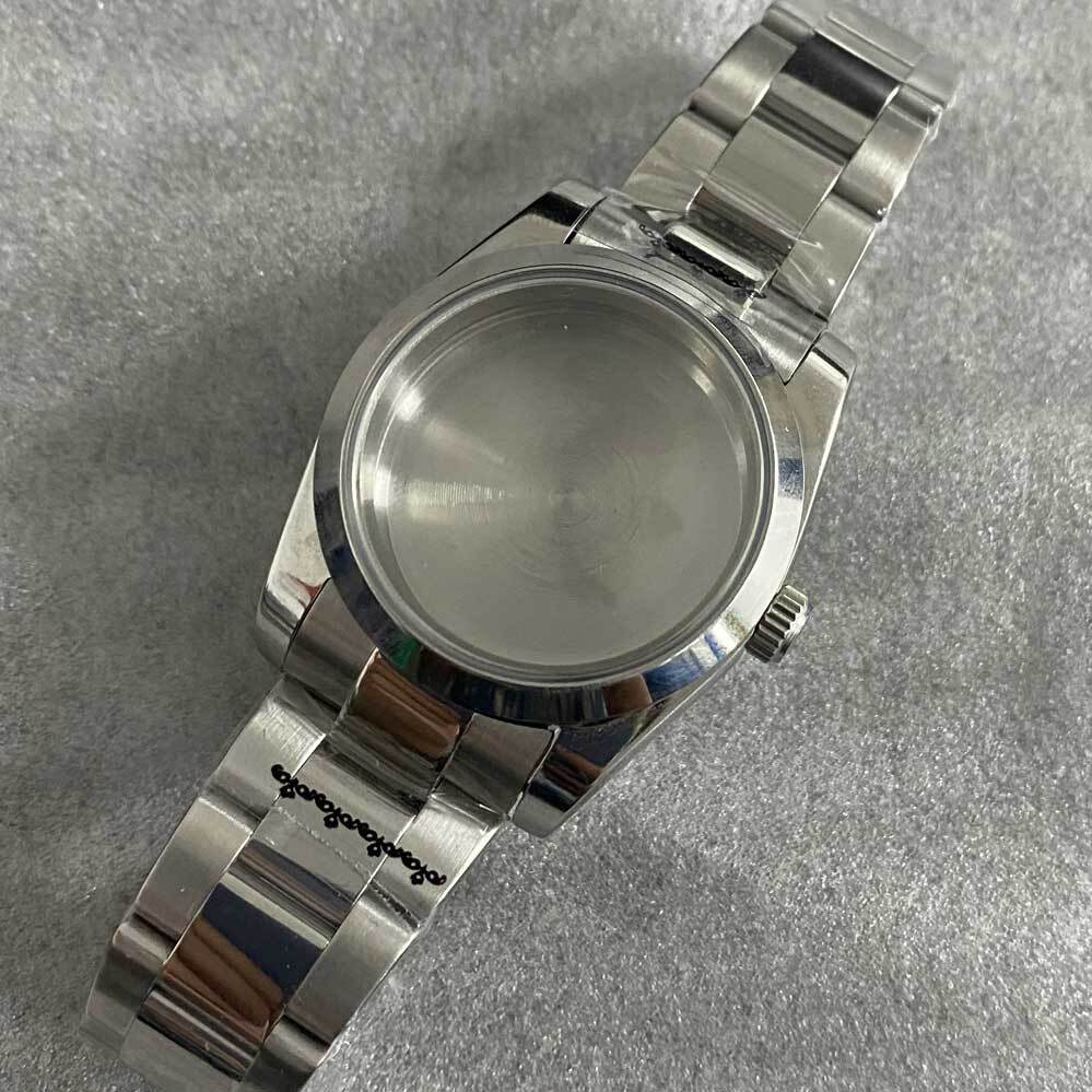 36mm watch case Stainless steel case + strap fit NH35 NH36 Automatic movement