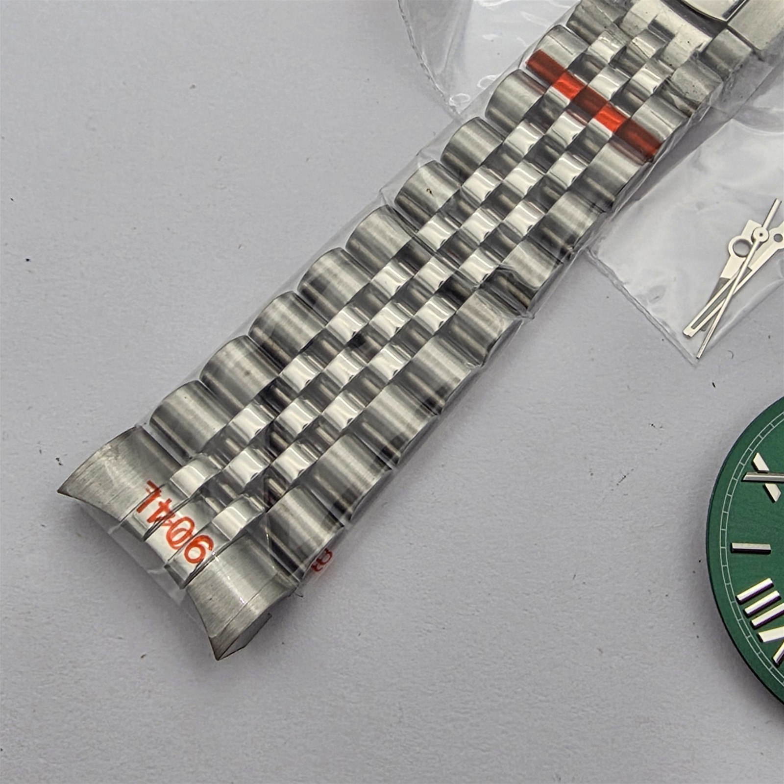 NEW AF SEIKO LEX DATE JUST SS GREEN ROMAN KIT CASE BEZEL GLASS STRAP DIAL CROWN
