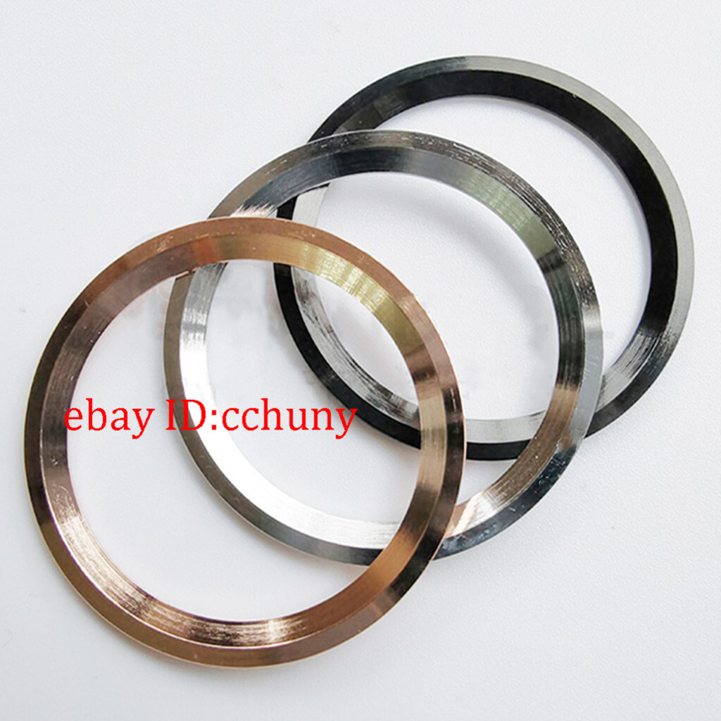 38mm silver rose gold black golden steel bezel insert for 40mm mens watch