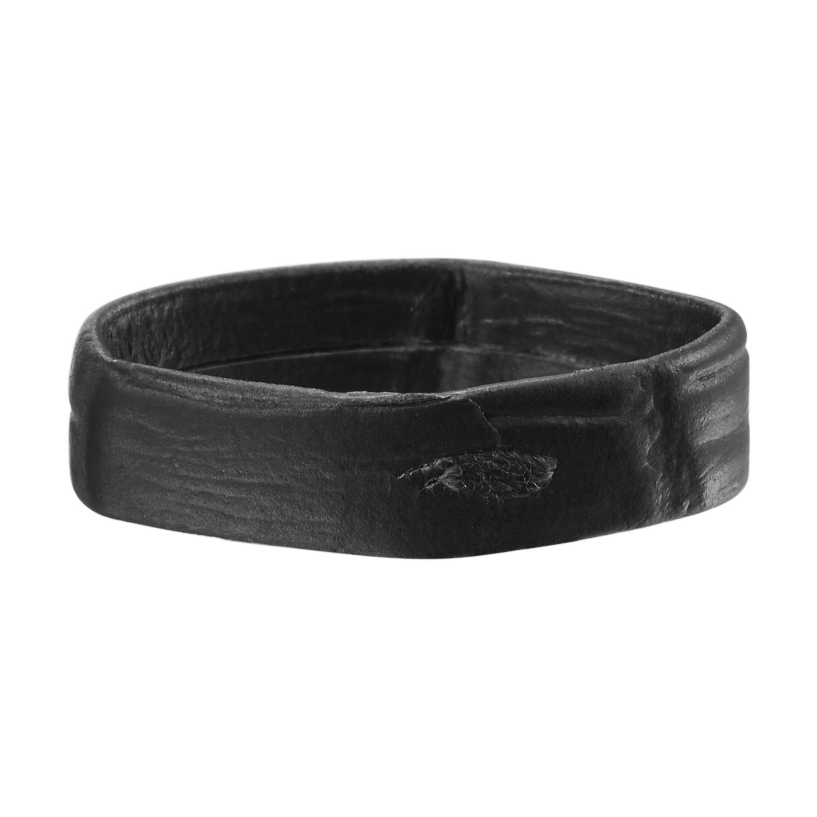 6 Pcs PU Leather Loops Retaining Ring for 24mm Width Watch Band, Black