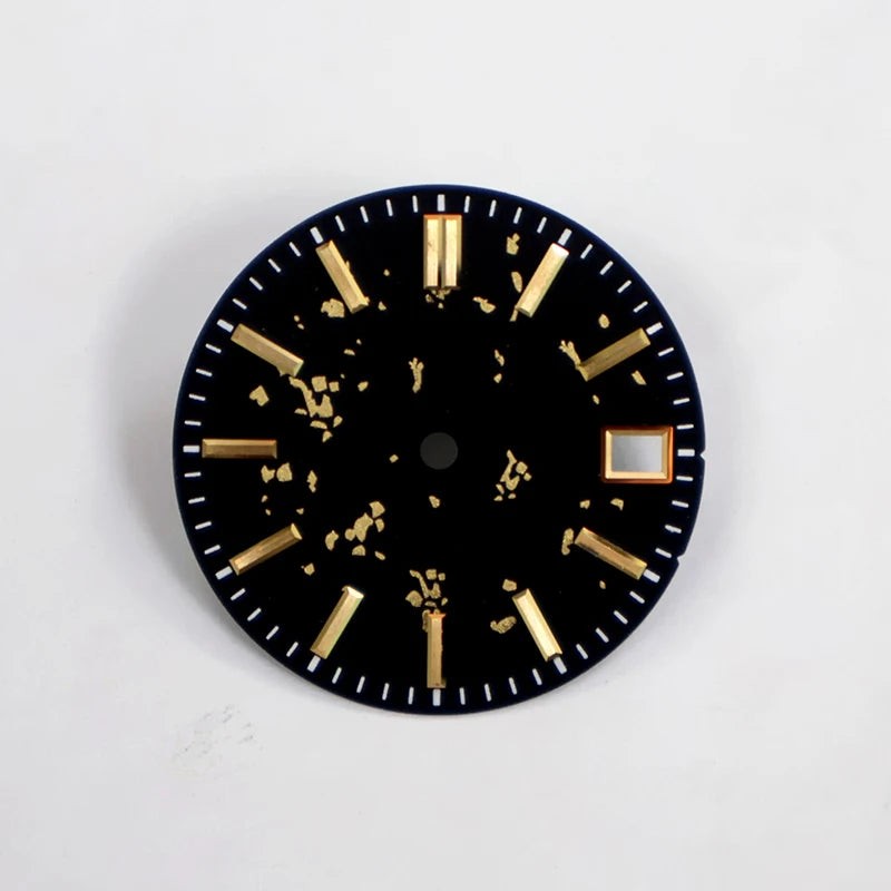 28.5mm Invisible Texture Sunburst Blue Lume NH35 Movement Multiple Colors