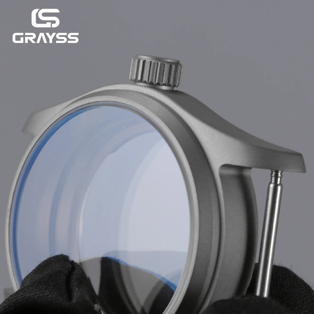 T2 Titanium/Steel Pilot Diving Watch Case for NH34 NH35 NH38 NH70 PT/ETA AR Sapp