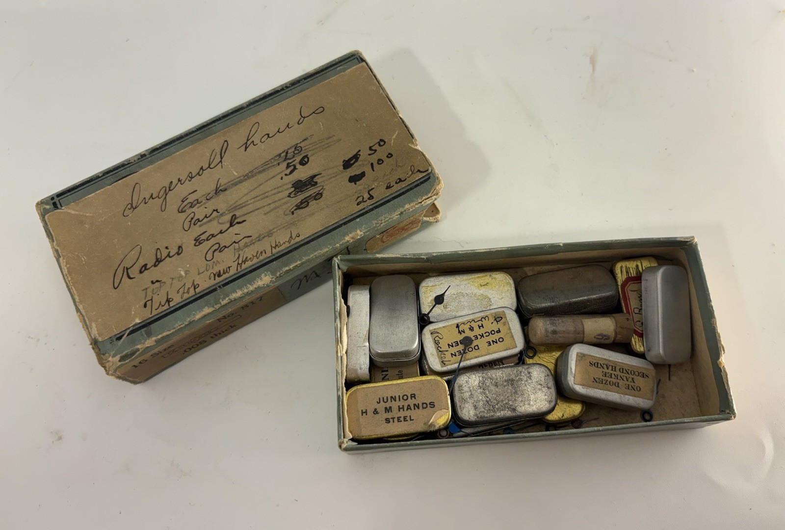Vintage Assortment Lot of Watchmaking Springs Screws and Hands Watch Parts