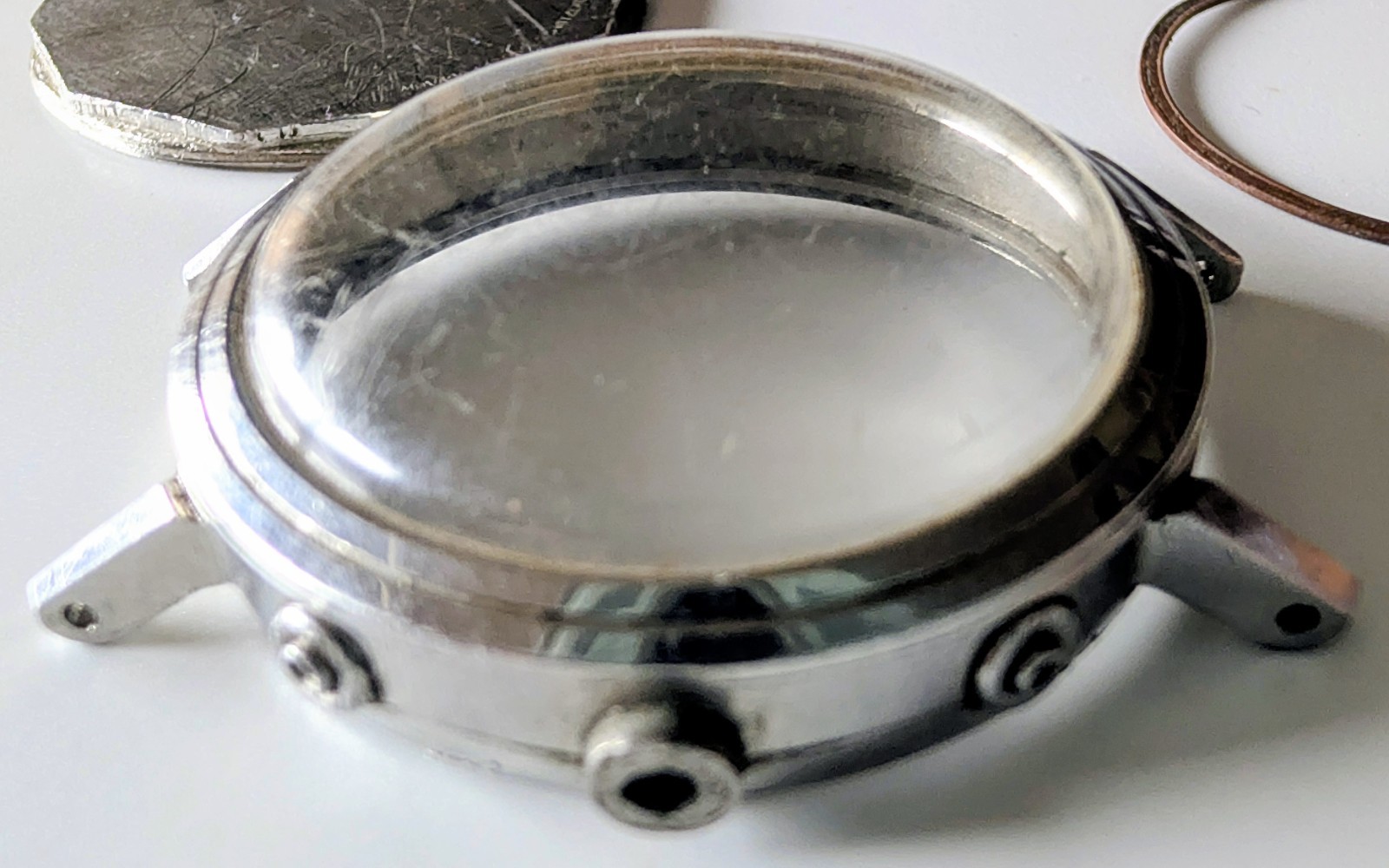 1940s Swiss Movado Triple Date cal 470 Watch Movement Dial Case Spares Repairs