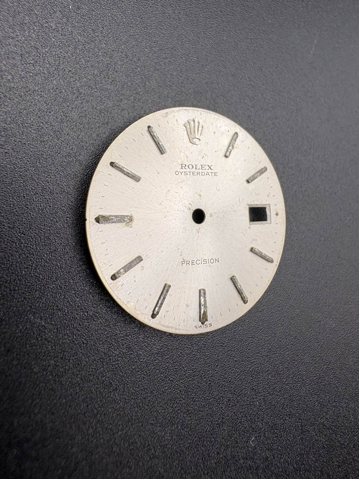 Rolex Men’s 34mm Oysterdate Precision Silver Dial Silver Stick Ref: 6694/6494