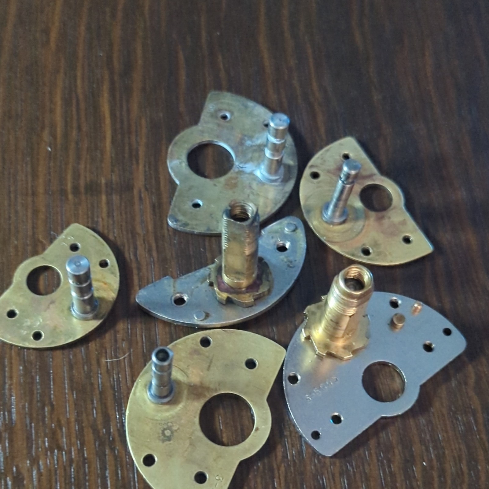Penn Parts Assorted Watch Movement Parts Brass Plates/Brackets w/ Posts Lot