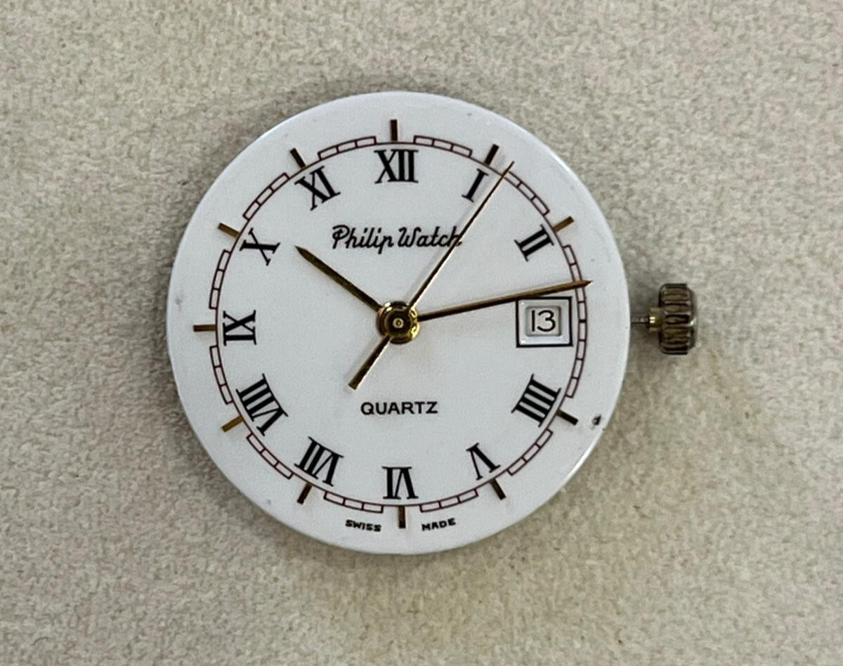 Philip Watch Dial and Movement, Swiss Made, Revised Eta 956.114