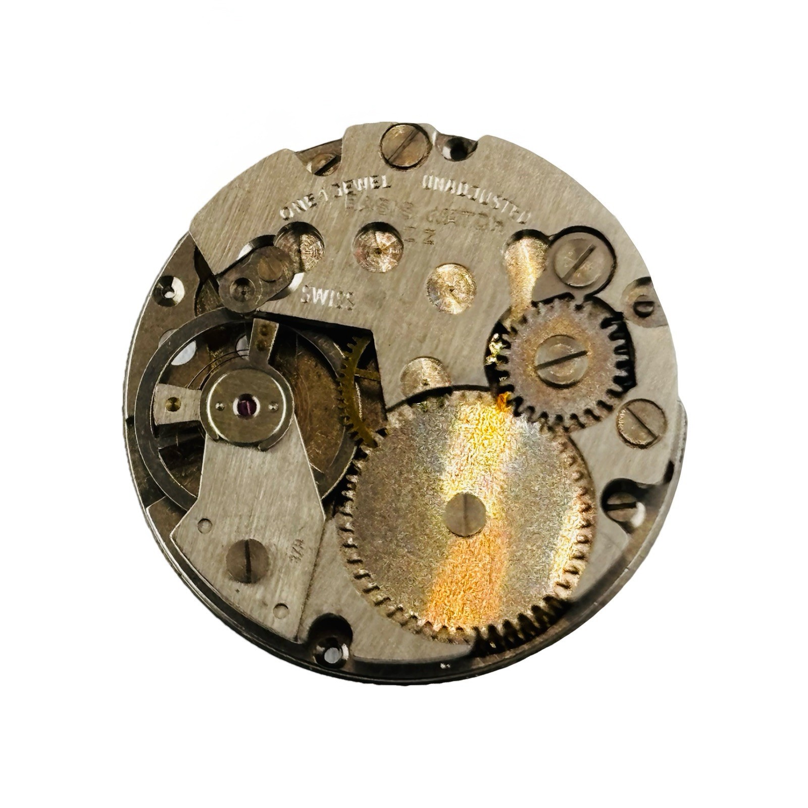 Basis Watch ZZ Movement BRAC 301 1 Jewel Parts/Repair Good Balance 23.4mm
