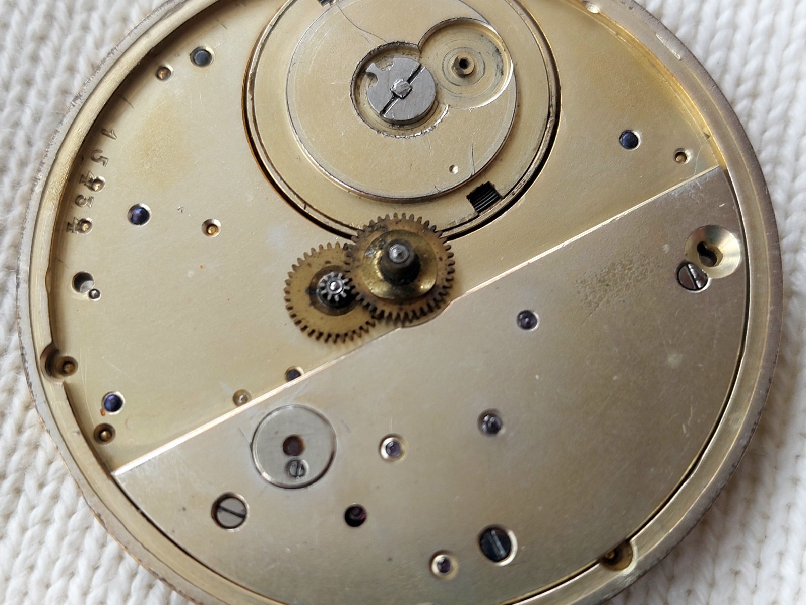 Pocket chronometer movement key winding 1890
