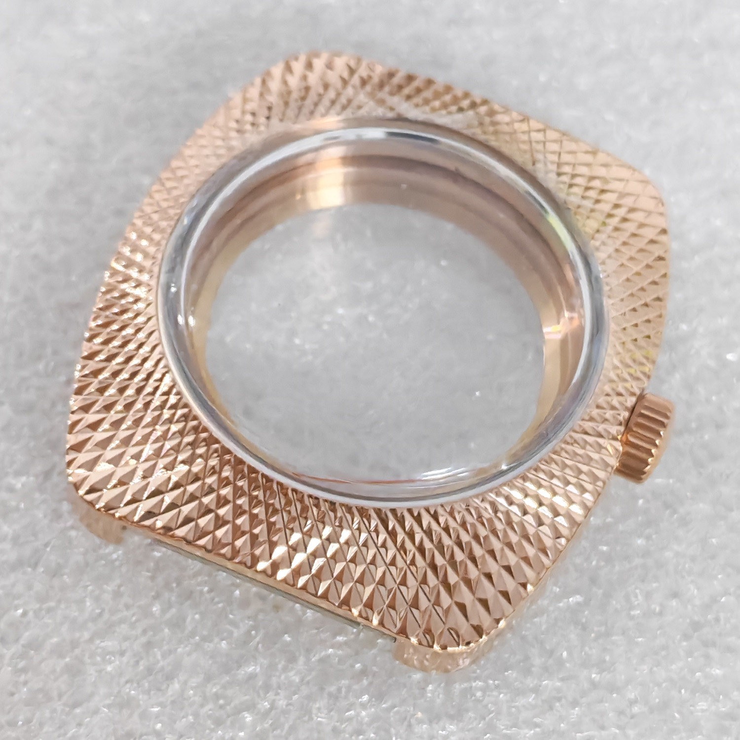 Watch Part Geometric Watch Case & Strap Assembly 36.5mm Fit NH35 NH36 Movement