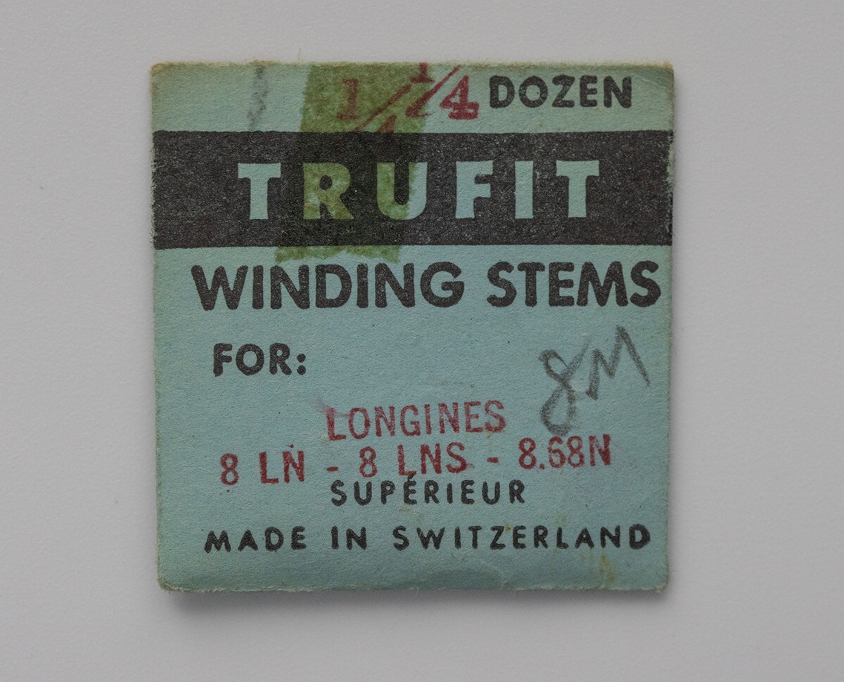 Longines Trufit Winding Stems 1/4 Dozen 8Ln 8.68N Swiss Parts Repair VIntage NOS