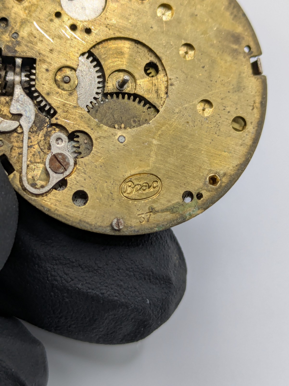 Brac 37 Manual Wind Pocket Watch Movement Swiss No Dial 31mm Parts Repair