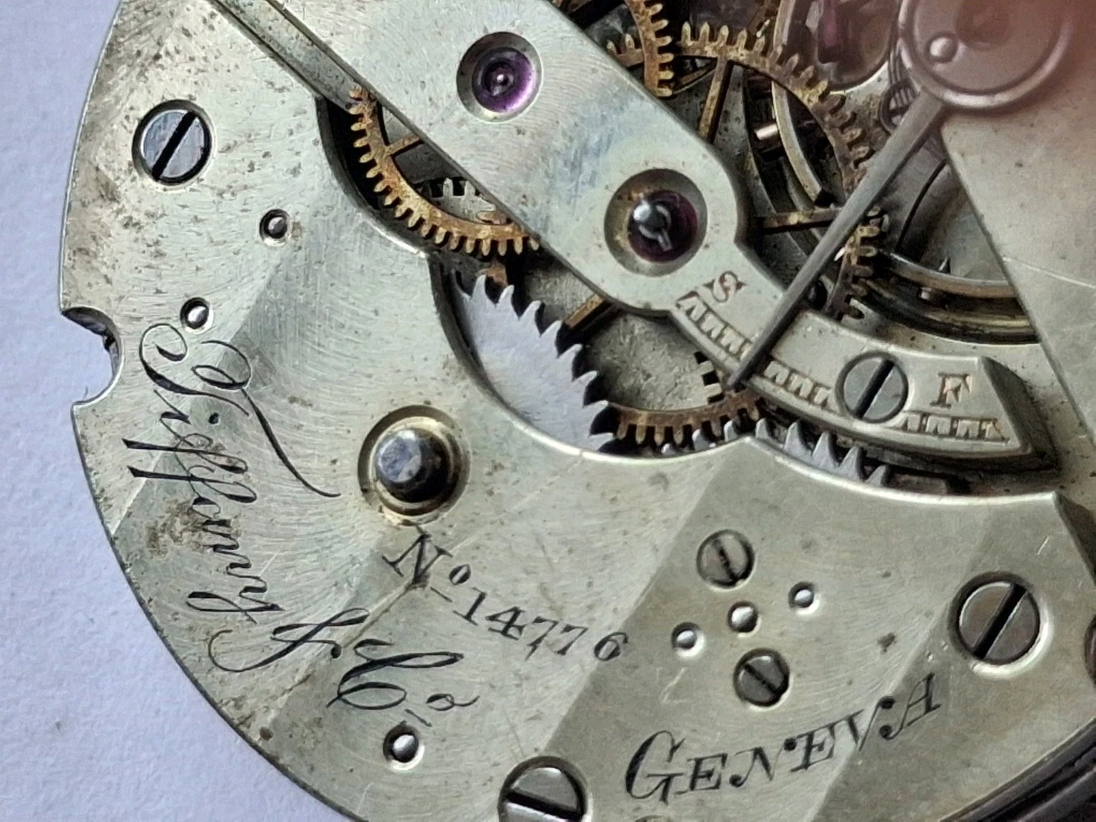 Vintage Tiffany & Co Pocket Watch movement D-27.2 mm